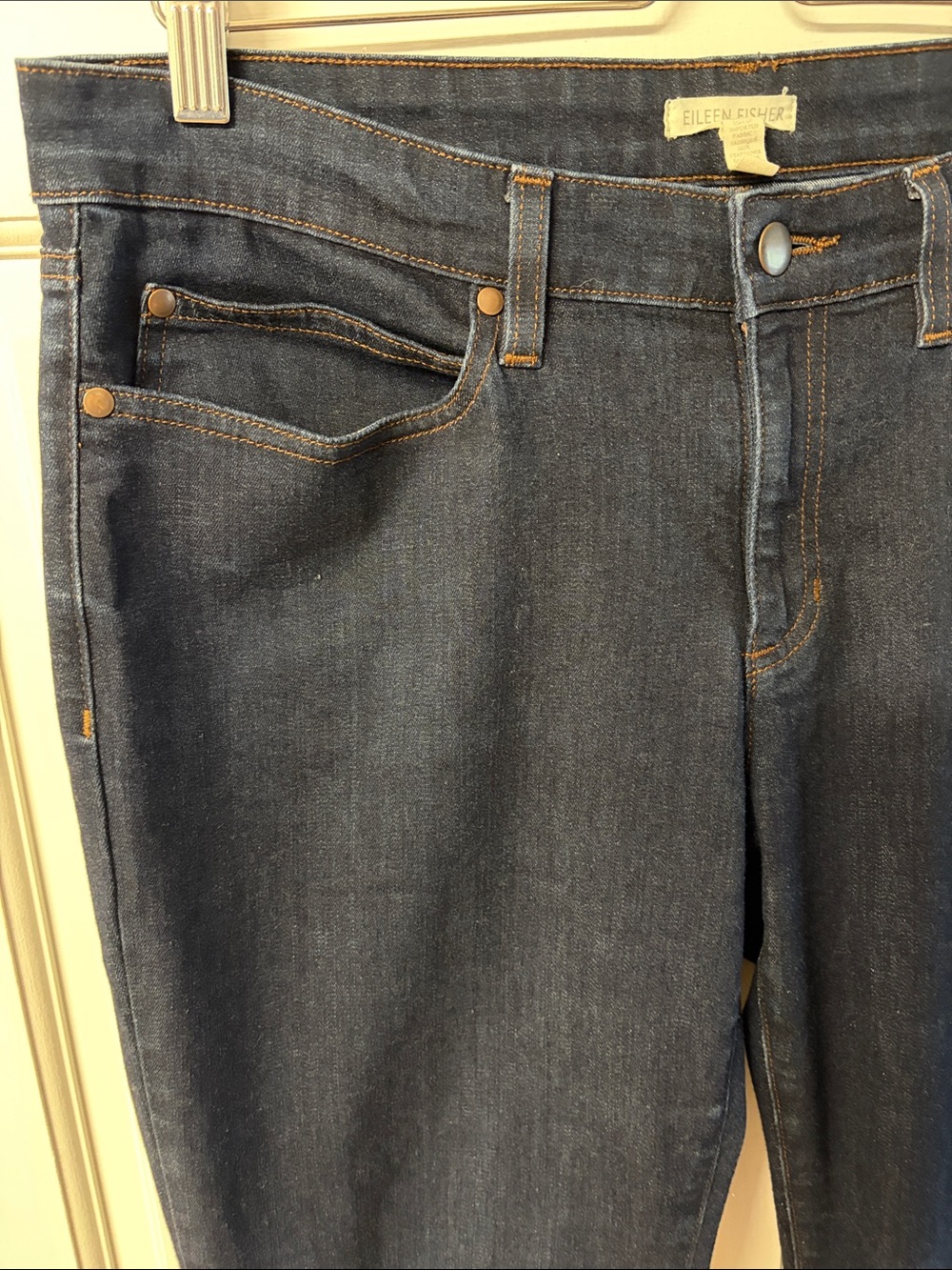 Eileen Fisher Cotton Stretch Denim Slim Jean classic 5 pocket jeans women’s 14 - Picture 3 of 14